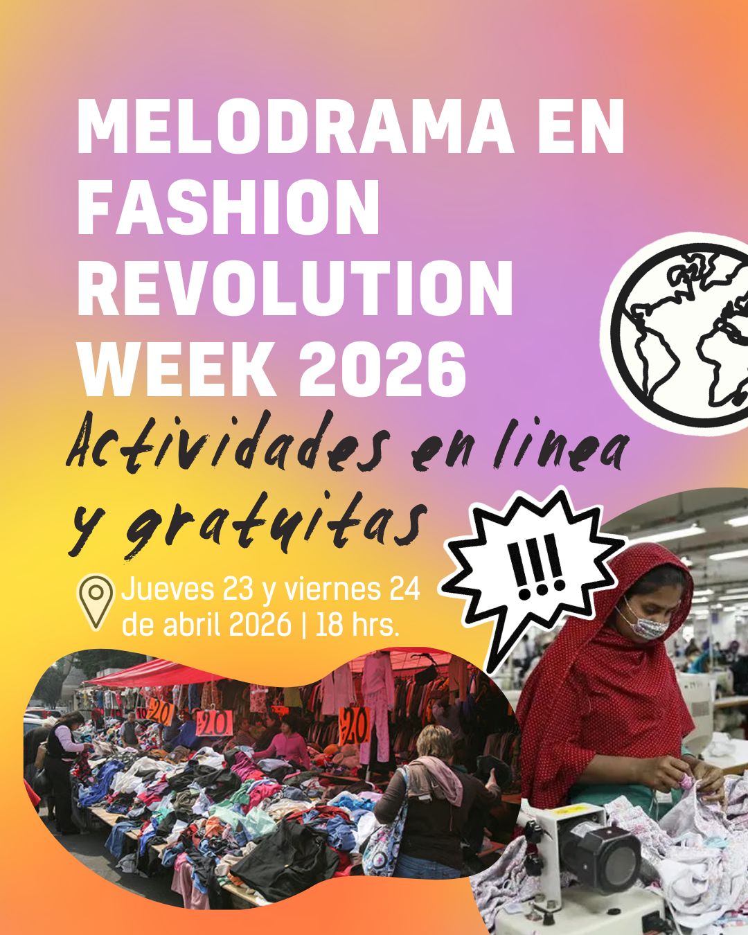 Regístrate en los conversatorios moderados por Melodrama en el marco de la Fashion Revolution Week 2026